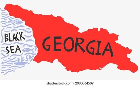 Vector Hand Drawn Stylized Map Georgia Stock Vector (Royalty Free) 2078305078 | Shutterstock