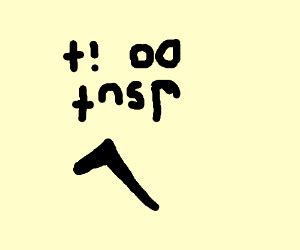 Upside down Nike logo - Drawception