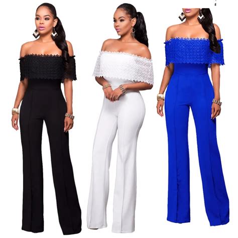 2019 Fashion Women One piece Clothing tube Jumpsuit Lace Cool Sexy ...