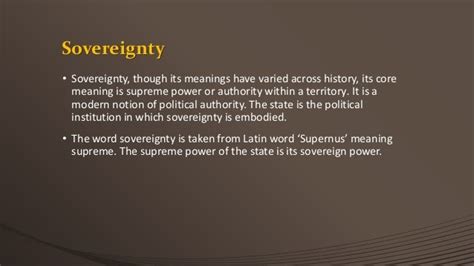 Theory of sovereignty