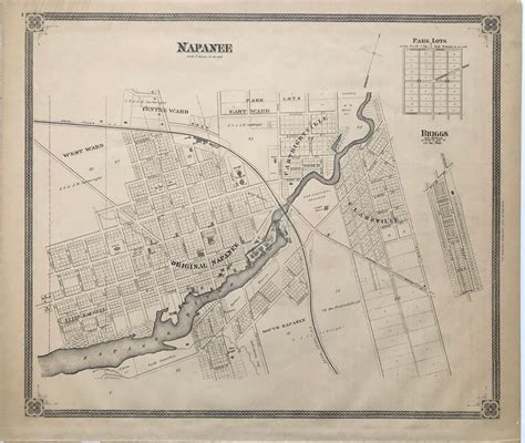 OLD MAPS OF ONTARIO 1879 Antique Map of Napanee Ontario – D & E Lake Ltd