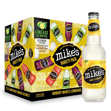 Mike's Hard Lemonade, Variety Pack, 12 Pack, 11.2 fl oz Bottles, 5% ABV - Walmart.com