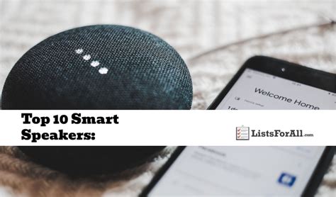 Best Smart Speakers: The Top 10 List - ListsForAll.com