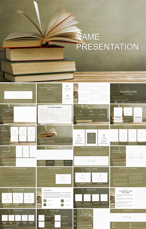 Educational Books PowerPoint Template: Presentation