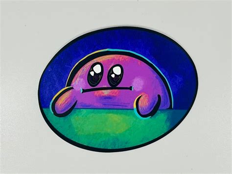 Cursed Kirby 3-inch Vinyl Meme Sticker Funny Reaction - Etsy