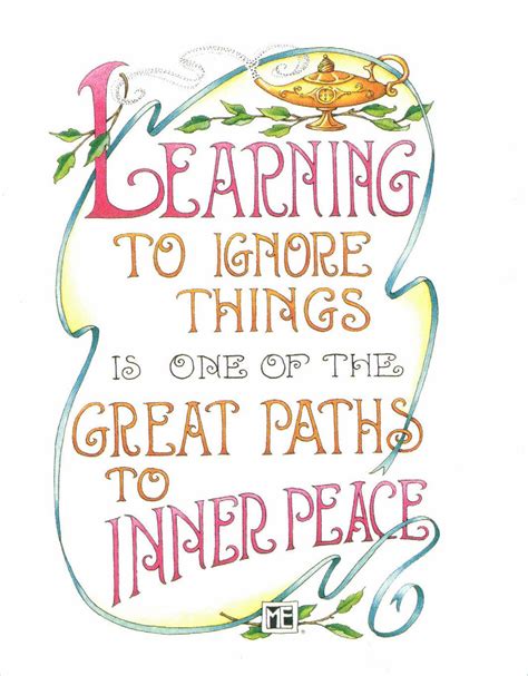 Mary Engelbreit-LEARN TO IGNORE THINGS FOR INNER PEACE-Greeting Card ...