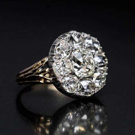 Antique 3.28 Ct Old Mine Cut Diamond Engagement Ring - Antique Jewelry | Vintage Rings | Faberge ...