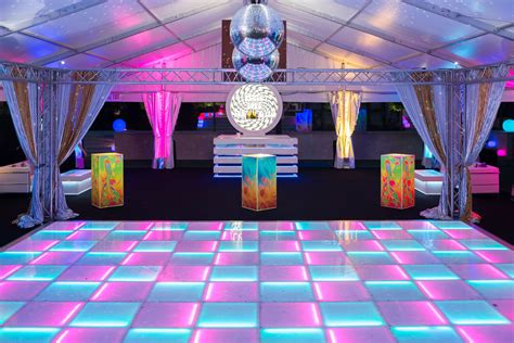 70s themed dance floor complete with disco ball is ready for fun! | 1970's Party Theme in 2019 ...