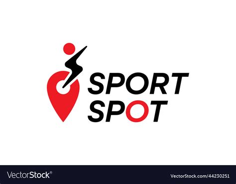 Sports spots logo design Royalty Free Vector Image