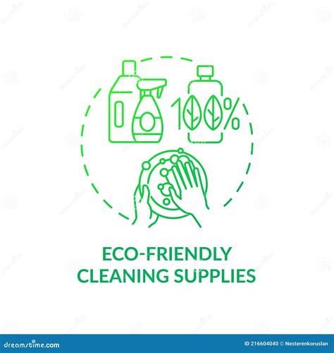 Eco Friendly Cleaning Supplies Concept Icon Stock Vector - Illustration of icon, house: 216604040