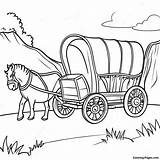 Pioneer Wagon Journey Coloring Page  Pagescom sketch template