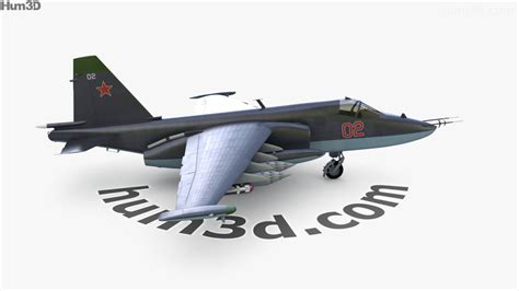 360 view of Sukhoi Su-25 3D model - Hum3D store