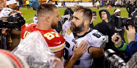 Travis and Jason Kelce Embrace After Eagles Win Against Chiefs