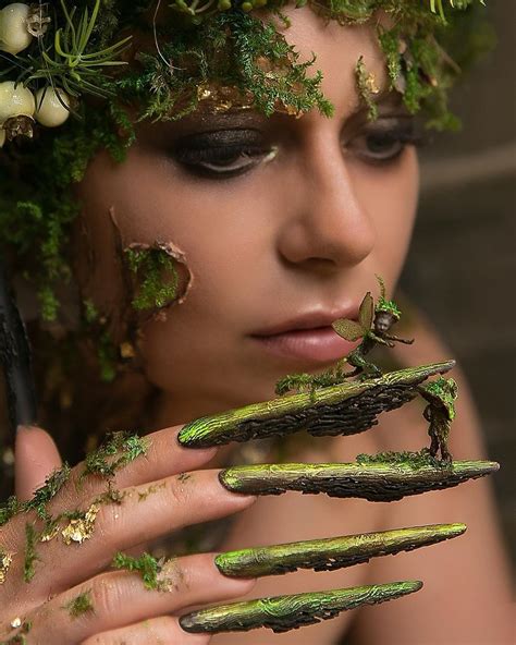 Dryad Costume, Fairy Costume Diy, Fantasy Nails, Fantasy Makeup ...