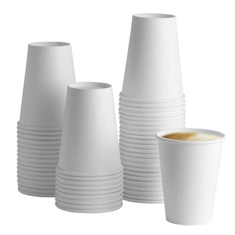 4/8/12/16/oz Paper Cups Disposable White Cups For Hot And Cold Drinks With Lids | eBay