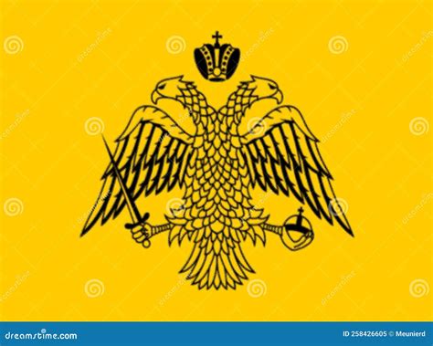 Flag Of The Byzantine Empire Flag Of Constantinople. 3D Illustration ...