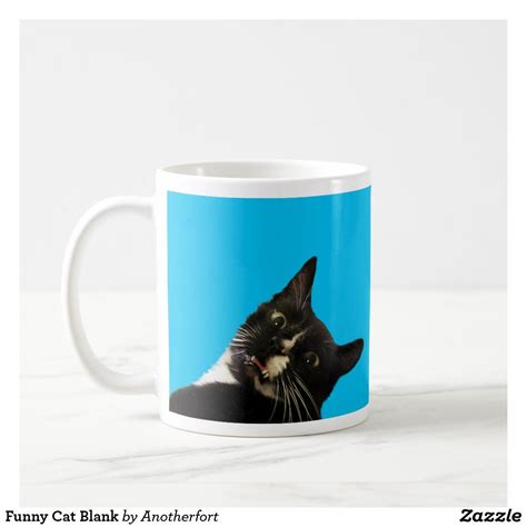 Funny Cat Blank Coffee Mug Cat Coffee Mug, Cat Mug, Cat Design, Tool Design, Tuxedo Cat, Cat ...