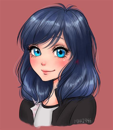 Marinette Hair Down by Mari945 on DeviantArt