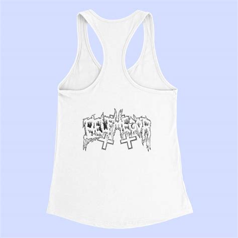 Belphegor Tank Top, Belphegor Band Logo White Tank Top Shirt, Black Metal Merchandise – Metal ...