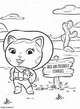 Happy Sheriff Callie coloring Page sketch template