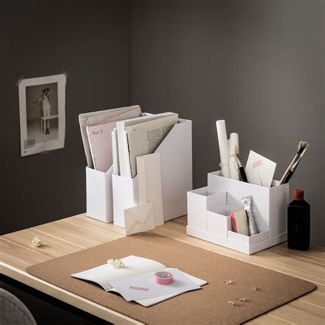 TJENA desk organizer, white, 7x6 ¾" - IKEA