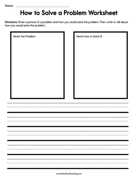 Problem Solving Worksheets