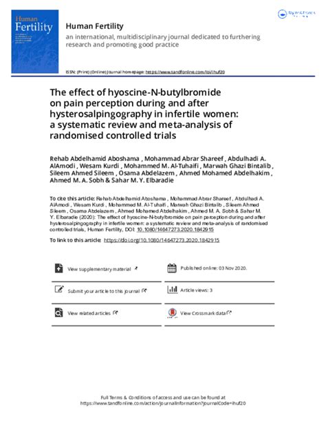 (PDF) The effect of hyoscine-N-butylbromide on pain perception during and after ...