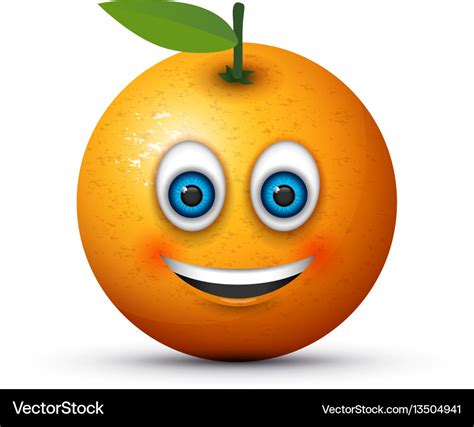 Smiling orange Royalty Free Vector Image - VectorStock