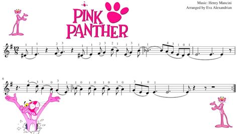 Free Printable Alto Saxophone Sheet Music Pink Panther - Free Printable ...