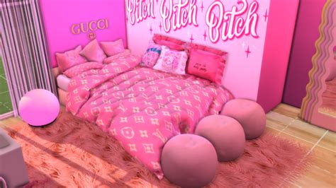 LV BED X2 SWATCHES | LaSkrillz Gaming on Patreon | Sims 4 bedroom, Sims ...