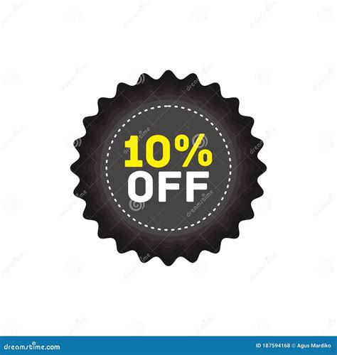 10 OFF Discount Sticker. Sale Tag Isolated Vector Illustration. Discount Offer Price Label ...