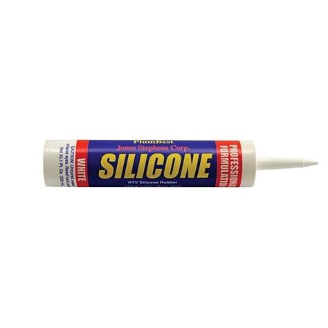 10.1 oz. 100% White Silicone Caulk, Carton of 12 - RJ Supply House