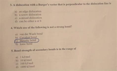 Solved 3. A dislocation with a Burger's vector that is | Chegg.com