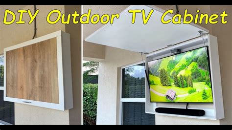 DIY Custom Outdoor TV Cabinet - under $200 - YouTube