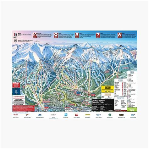 "Breckenridge Ski Resort Trail Map Colorado Snowboard Mountain ...