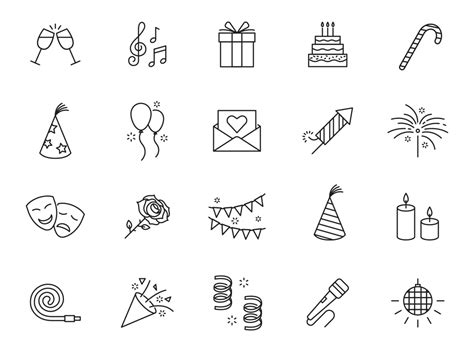 20 Celebration Vector Icons