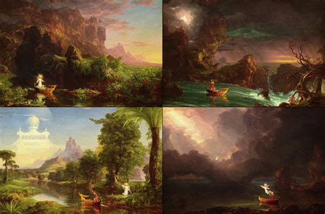 The Voyage of Life, series of four paintings Painting by Thomas Cole ...