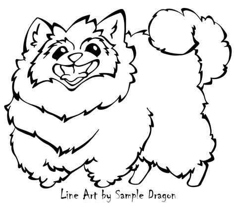 Happy Pomeranian Coloring Page Free2Use - Coloring Home