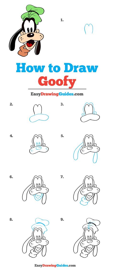 How to Draw Goofy - Really Easy Drawing Tutorial | Disney drawing tutorial, Goofy drawing, Easy ...