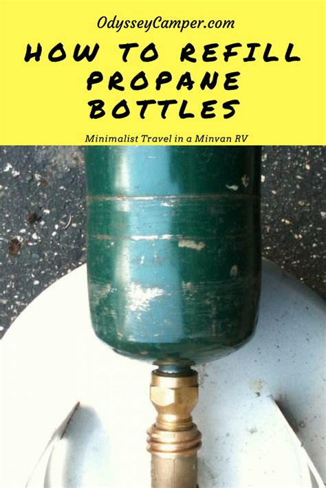 How to Safely Refill 1 lb Propane Bottles | Propane, Bottle, Refill