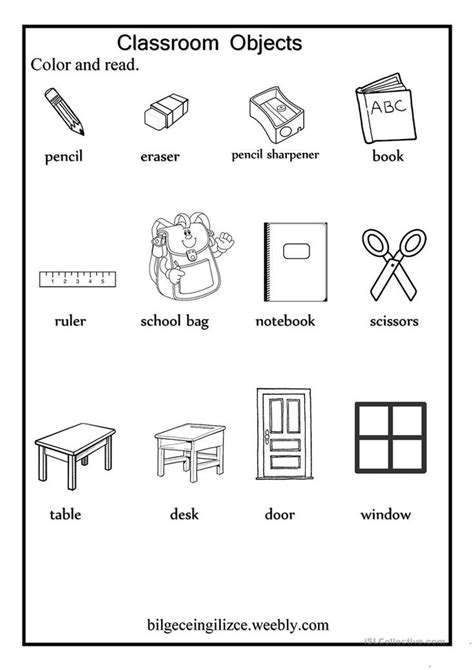 Classroom Objects - English ESL Worksheets for distance learning and physical classrooms | 2nd ...