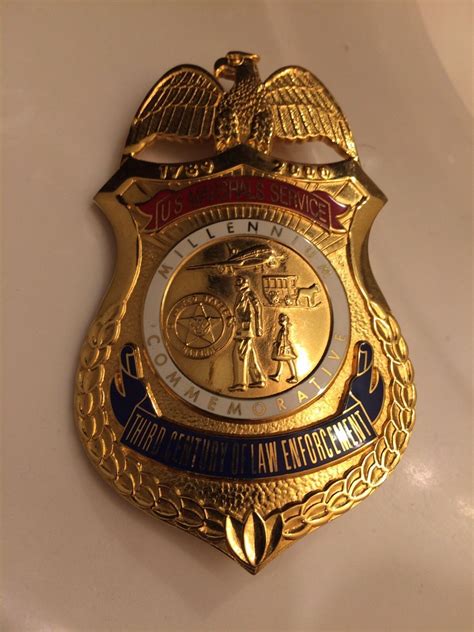 Commemorative US MARSHALS SERVICE Millennium | Police badge, Law ...