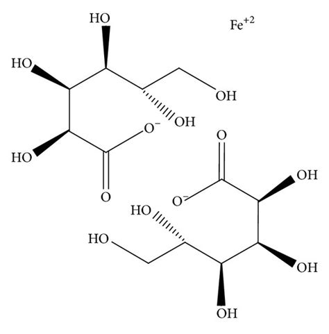 Molecular structure of ferrous gluconate. | Download Scientific Diagram