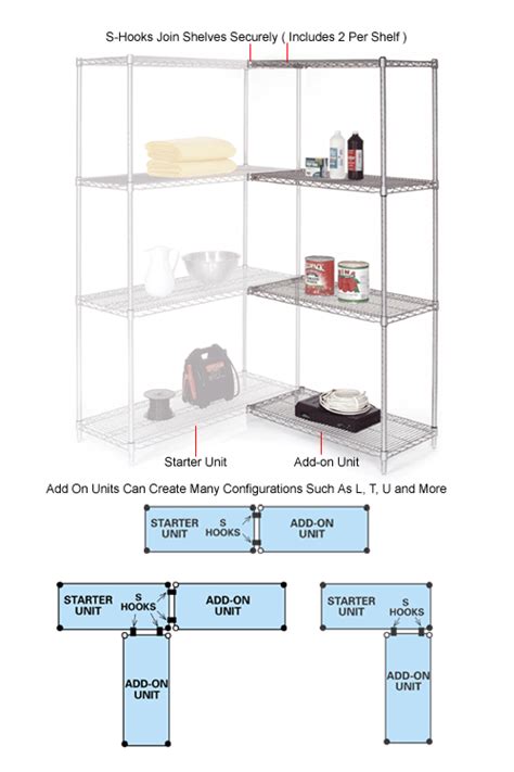 Nexel® Chrome Wire Shelving Add-On - 36"W x 18"D x 86"H | 188441 ...