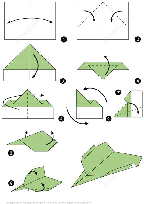 How to Make an Origami Paper Plane Step by Step Instructions | Free ...