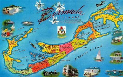 My Favorite Views: Bermuda - Islands Map Postcard