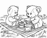 Teddy Bear Picnic Coloring Pages sketch template