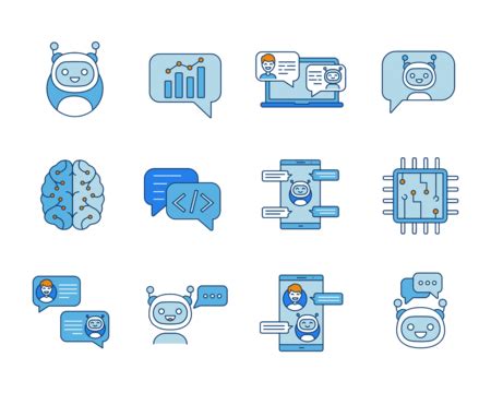 Chatbot Vector Design Images, Chatbot Color Icons Set, Talkbots, Virtual, Phone PNG Image For ...