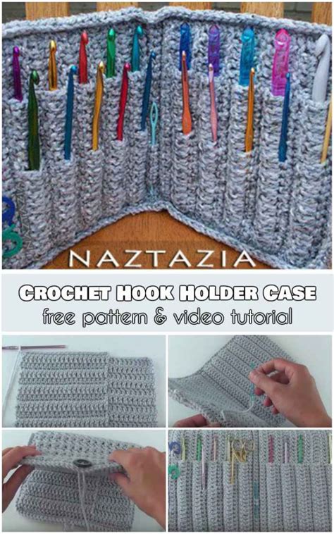 Crochet Hook Holder Case Pattern and Video Tutorial Free - Your Crochet