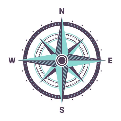 Compass Or Wind Direction Symbol Vector Illustration, Compass, Wind Direction, Navigation PNG ...